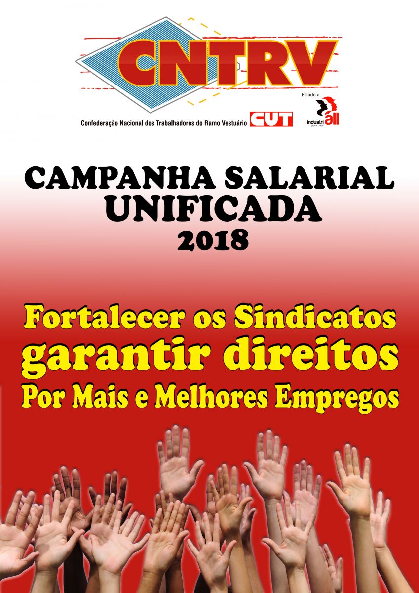 Cartaz da Campanha Salarial Unficada 2018